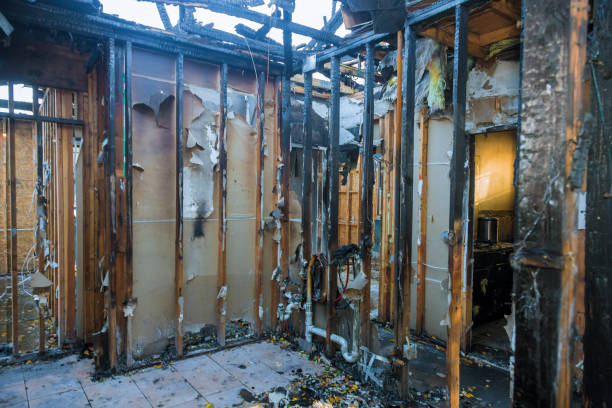 Professional Fire Damage Repair technician working in Clinton, MD